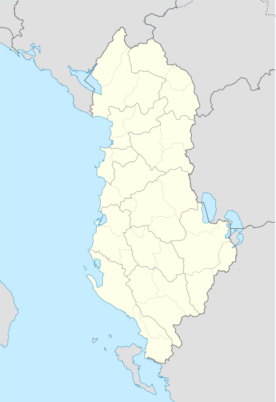 جائحة فيروس كورونا في ألبانيا على خريطة ألبانيا