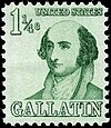 Albert Gallatin on a 1967 stamp Albert Gallatin US stamp 1 1-4c 1967 issue.jpg