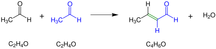 The double bond marked in green shows the newly made double bond that is formed during the aldol condensation.