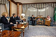 Antony Blinken, U.S. Sectetary of State, Barbara Leaf, Derek Chollet and Ambassador Michael Ratney met Saudi Foreign Minister Prince Faisal bin Farhan Al Saud in Jeddah, Saudi Arabia March 20, 2024.jpg