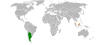 Location map for Argentina and Malaysia.