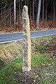 Unrestored eighteenth century stone fingerpost from Saxony