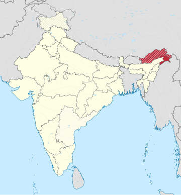 File:Arunachal Pradesh in India (disputed hatched).svg