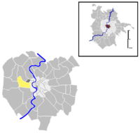 Lage des Quartiere innerhalb der Stadt Rom