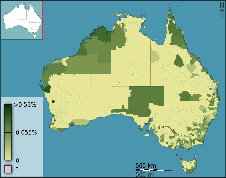 File:Australian Census 2011 demographic map - Australia by SLA - BCP field 1632 Japan Total.svg