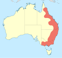 Mapa distribuce Austroargiolestes icteromelas.svg