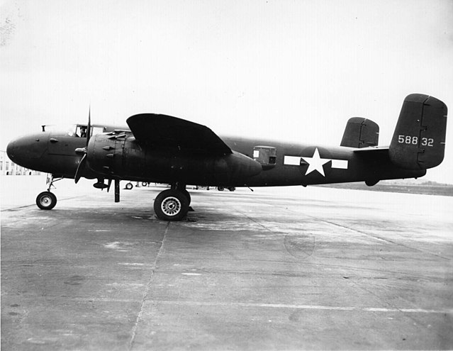Late war development B-25J2 Mitchell strafer bomber