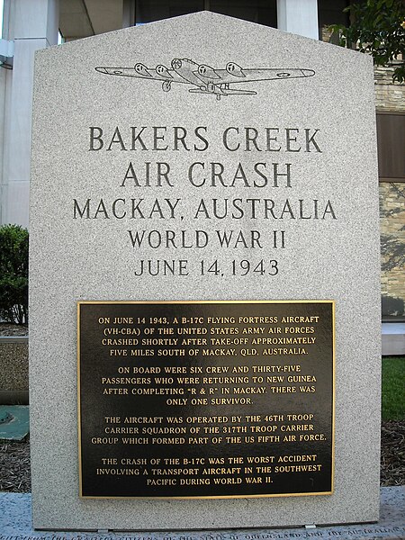 File:Bakers Creek Air Crash memorial in Washington DC.JPG