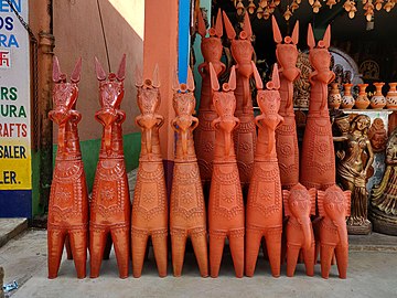 The famous Terracotta artwork from Bankura, West Bengal, India