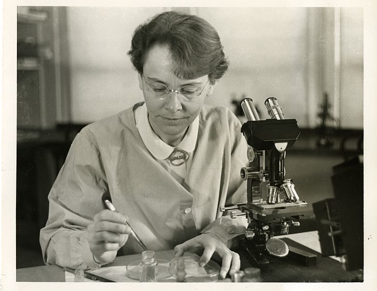 File:Barbara McClintock (1902-1992) shown in her laboratory in 1947 - Original.jpg