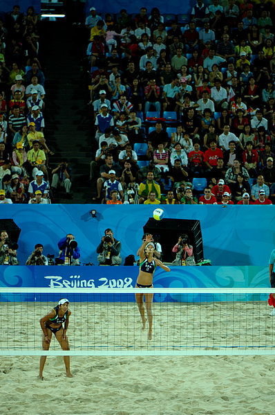 File:Beach volley at the Beijing Olympics - Brazil v. Australia.jpg