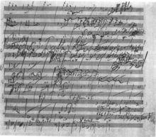 Beethovenin sym 6 käsikirjoitus. PNG
