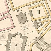Berghaus-Plan von 1840, Nr. 2 ist das Rathaus