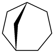 Structuurformule van bicyclooctaan.