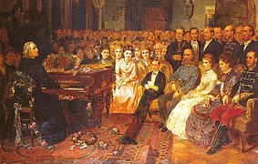 Franz Liszt hou 'n konsert vir Keiser Franz Joseph I
