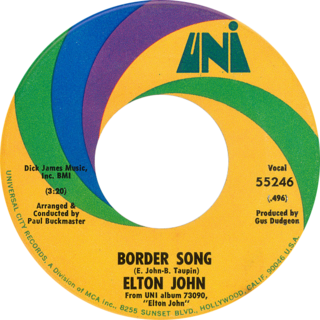 <span class="mw-page-title-main">Border Song</span> 1970 single by Elton John