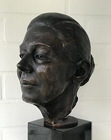 Bronze head of Sabine Sommerkamp-Homann, 2022. Artist; Claudia Guderian