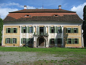 Main building of the castle from the park side