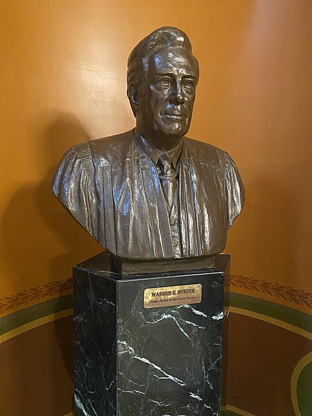 File:Bust of Warren Burger MN Supreme Court lobby.jpg