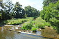 English: River Bystřice, tributary of the river Morava. Photo taken in Bystrovany, the Czech Republic. Čeština: Bystřice, přítok Moravy. V Bystrovanech.