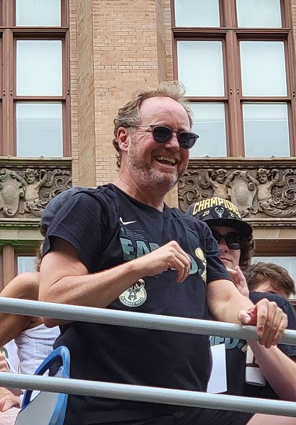 Budenholzer at the Milwaukee Bucks championship parade in 2021