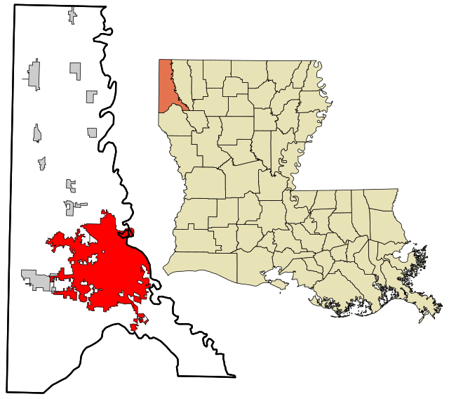 カドー郡内の位置の位置図