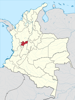 Položaj kolumbijskog departmana Caldas