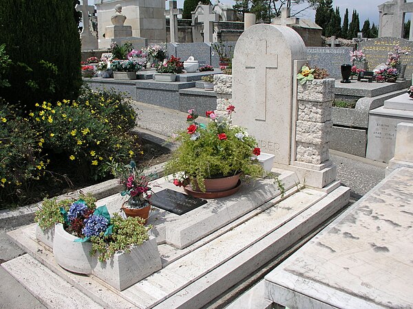 Martine Carol's grave at the cimetière du Grand Jas in Cannes