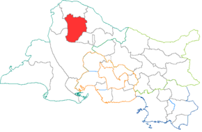 Kanton Saint-Rémy-de-Provence na mapě departementu Bouches-du-Rhône