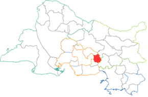 Kanton Vitrolles na mapě departementu Bouches-du-Rhône