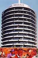 Capitol Records' headquarters, in Hollywood, California Capitol Records Building LA.jpg