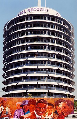 Capitol Records' headquarters, in Hollywood, California