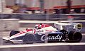 Johnny Cecotto memandu untuk Toleman di Grand Prix Dallas 1984