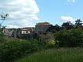 Château de Jaulny enceinte, terrasse, pavillon, communs, mur de soutènement, soubassement, élévation