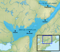 Das Champlainmeer, das es bis vor etwa 10.000 Jahren gegeben haben soll.