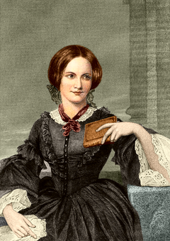 Charlotte Brontë, idealiserat porträtt, 1873, efter skiss av George Richmond, 1850