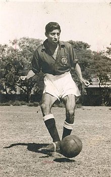 Mohun Bagan's all-time top Indian goalscorer, Chuni Goswami Chuni Goswami 1959.jpg