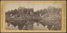 Our Lady church, circa 1855 Church of Our Lady, Cold Springs, from Robert N. Dennis collection of stereoscopic views.jpg