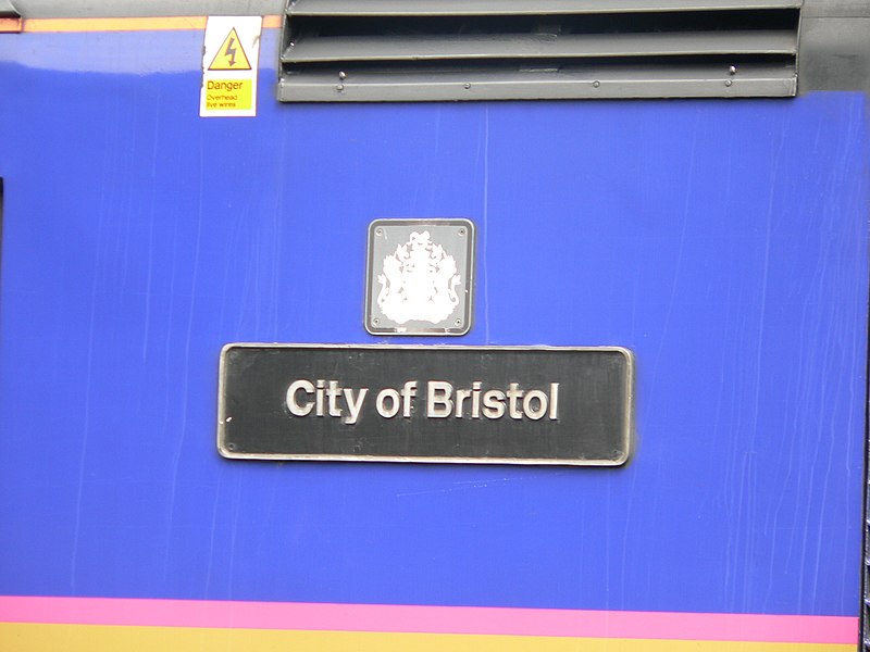 File:City of Bristol Class 43 locomotive nameplate.jpg