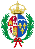 Coat of Arms of Marie Louise of Orléans, Queen Consort of Spain.svg
