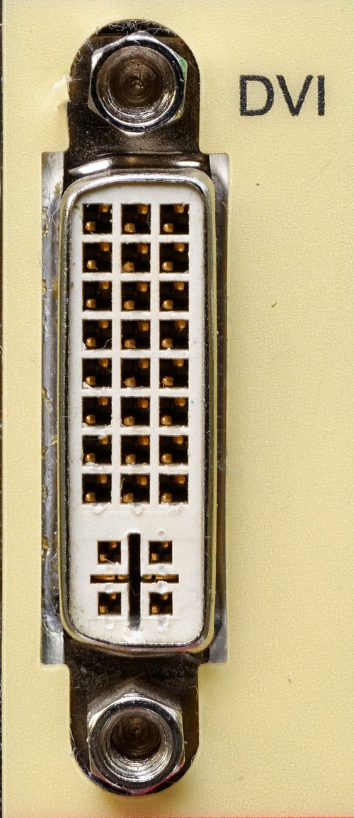 DVI output connector on a computer