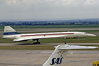 Concorde with 'high' wave drag tail