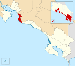 Location of Garabito Canton in Puntarenas Province