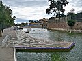 Costa mediterránea, mosaico de Dámaso Ruano, Pilar Bermejo y Blanca González, en el parque del Oeste, 2023-12-13.