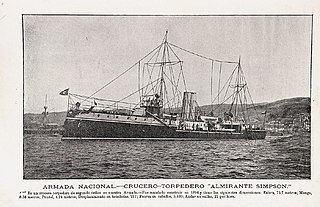 Chilean torpedo gunboat <i>Almirante Simpson</i>