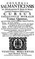 Cursus Salmanticensis Theologiae Moralis Tomus quintus 1728.png