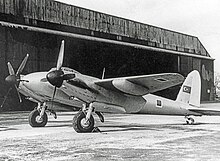 De Havilland DH.98 Mosquito FB.VI NS930 of the Turkish Air Force at Manchester (Ringway) Airport in 1947 DH.98 Mosquito FB.6 NS930 Turkey RWY 04.47 edited-2.jpg