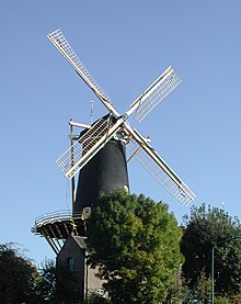 De Windhond, a gristmill in the center of Woerden