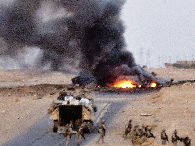 A roadside bombing in Iraq on 3 August 2005