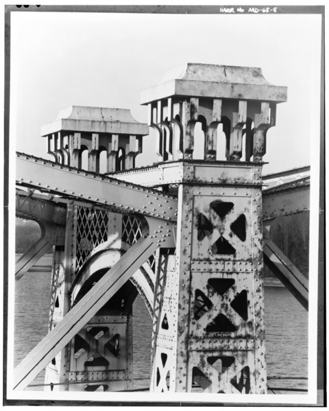 File:Detail of structure looking south - Matthews Bridge, Spanning Loch Raven Reservoir on Dulaney Valley Road, Baltimore, Independent City, MD HAER MD,3-BALT.V,1-8.tif